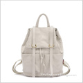 High Quality Custom White Blank Canvas Shoulder Backpack TYS-15113021